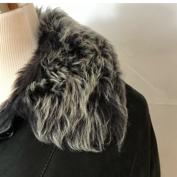 Genuine Shearling jacket coat size Large for women w/hood warm made in Italy - Picture 3 of 16
